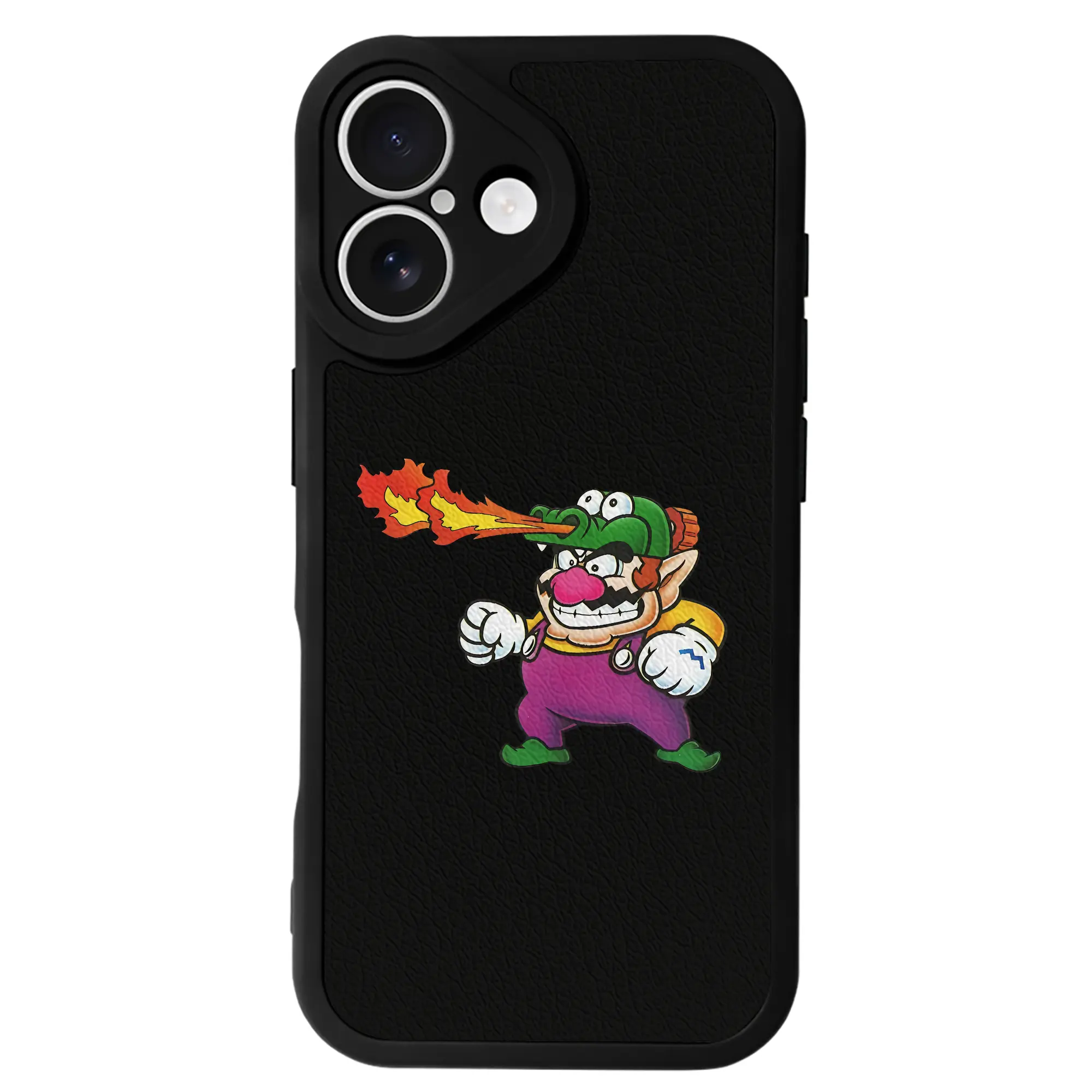 マリオ グッズ ワリオ - IPhone 16シリーズ対応 ・ シリコンスマホケース ・ レザー調 ・ 高精度フィット ・ 耐衝撃 ・ ワイヤレス充電対応 ・ 精密カット